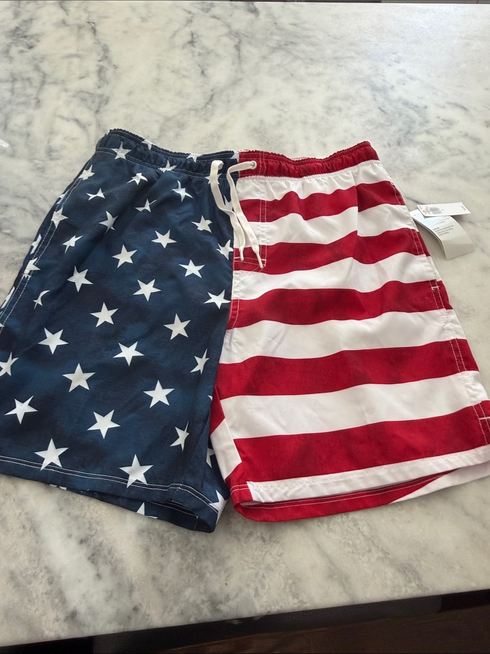 Old Navy American Flag Print Swim Trunks - bnwt
